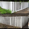 thumbnail Fence scraped, sanded and painted.